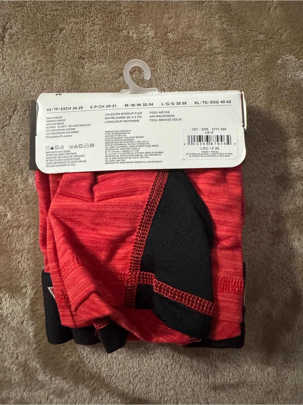 American Eagle Outfitters Flex Boxer Brief 3-Pack in Black, Blue, and Red - Picture 6 of 8